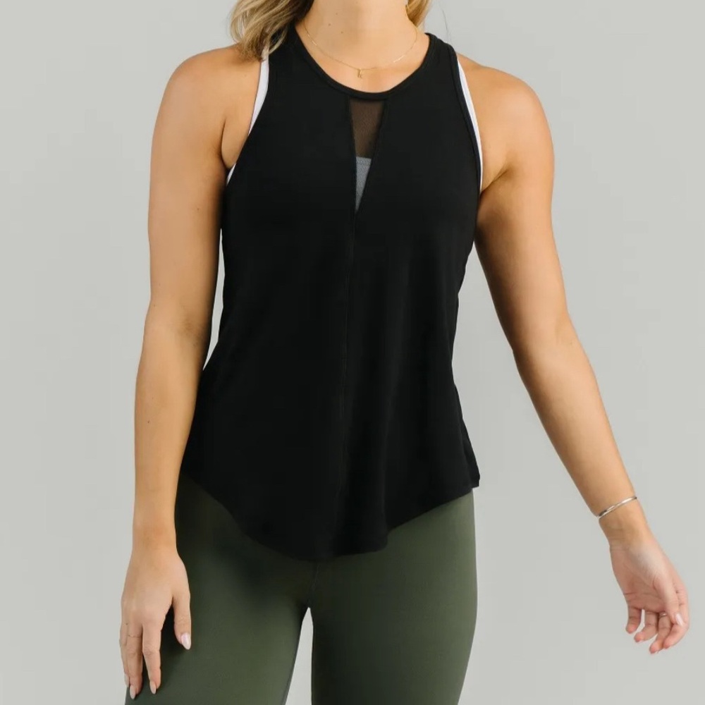 Zyia active black effortless tank-long